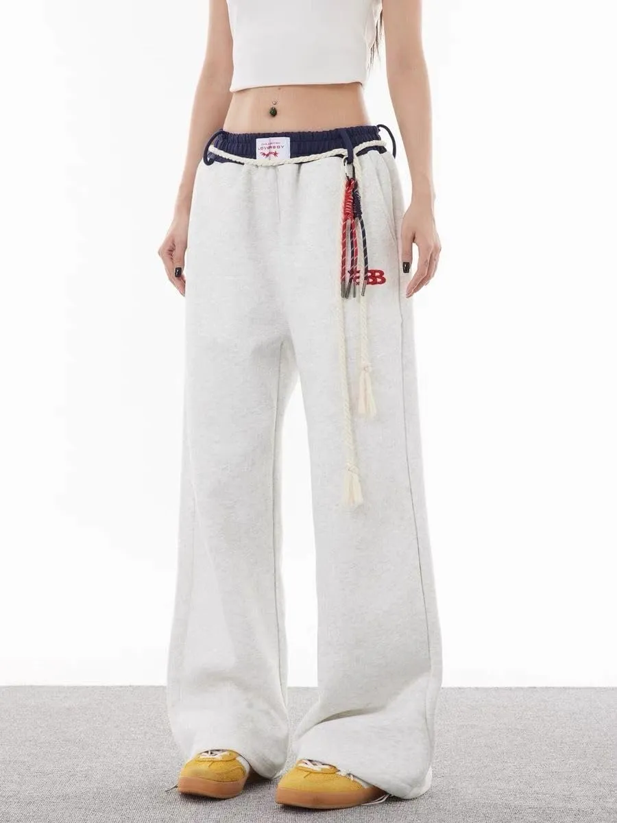 Women Vintage Baggy Sweatpants Y2k Sports Hip Hop Joggers Pants Autumn Casual Fashion Loose Trousers