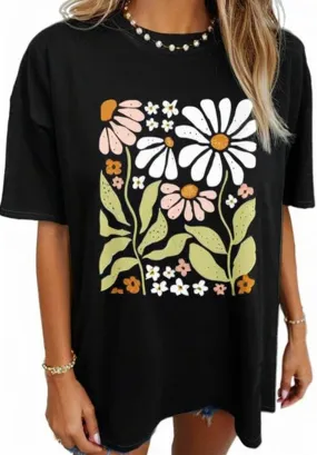 Womens Vintage Graphic Tee Shirt Summer Short Sleeve Loose Casual Basic Tee Tops Fit Shirts Oversized Baggy Shirts