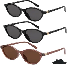 Y2K Rave Sunglasses for Women Retro Cat Eye Trendy Vintage